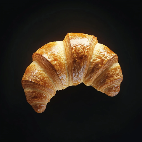 脆皮牛角包与暗调美食摄影