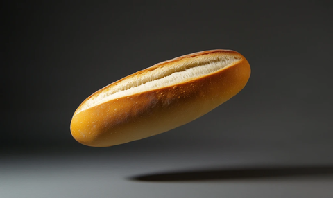 悬浮面包卷产品摄影