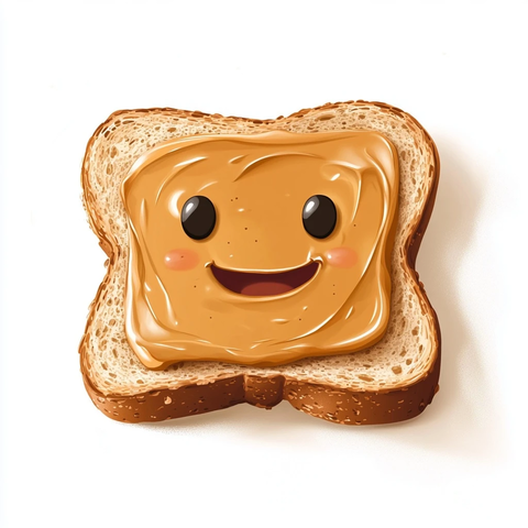 花生酱吐司脸图案