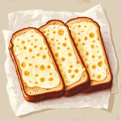 长条薄片奶酪吐司插画