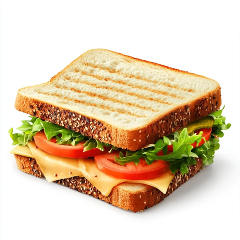 温暖三明治空白背景