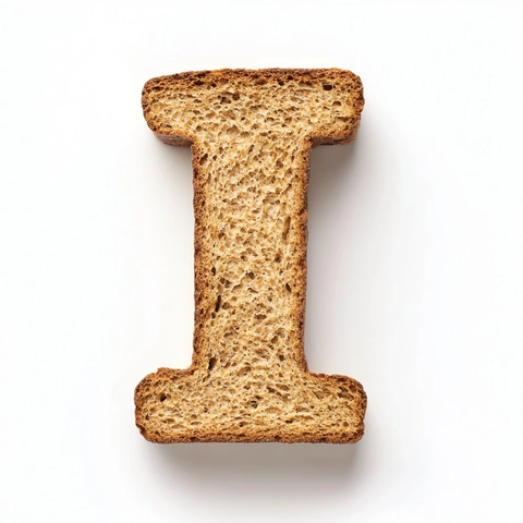 面包片拼成字母形状