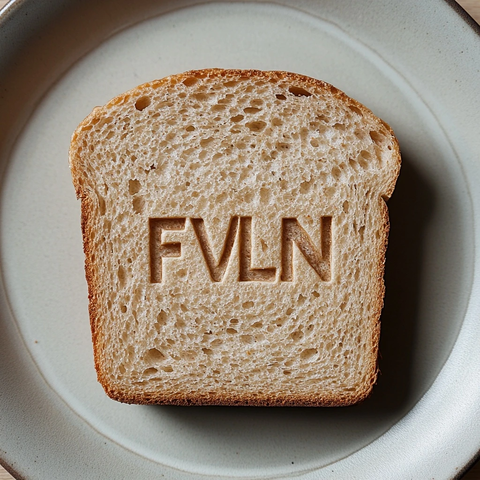 面包片上的压印字样