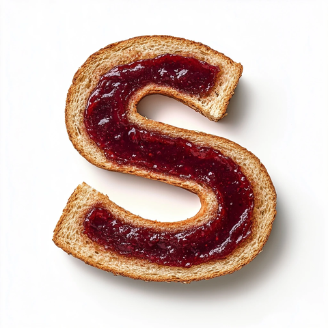 花生酱果酱三明治形展示