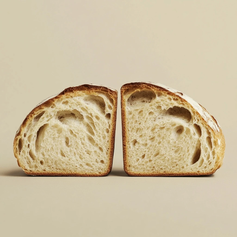 新鲜面包切片展示团结与协作