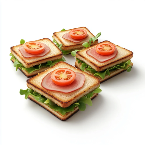 火腿蔬菜三明治贴纸包