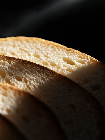 白面包切片高光阴影细节