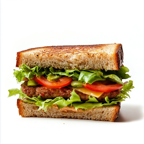 汉堡生菜白色背景