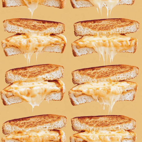 烤奶酪撕开重复拼贴