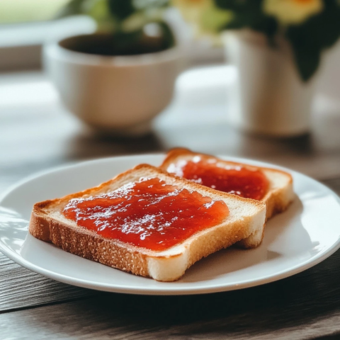 方形果酱吐司白色盘子