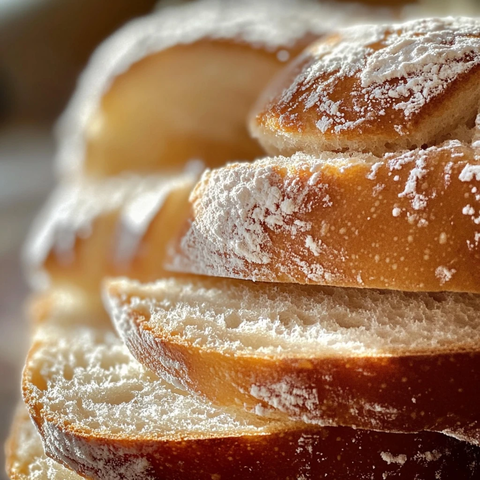 自制白面包近距离特写