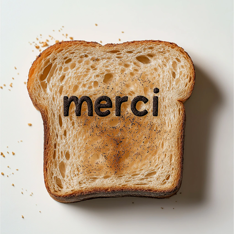 面包片上烤制字样