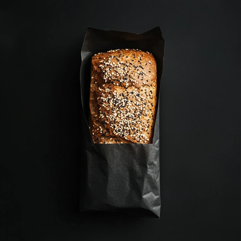 种子面包黑纸袋