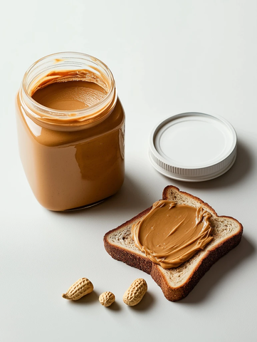 花生酱罐与吐司产品展示