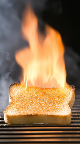 烤面包机与新鲜面包