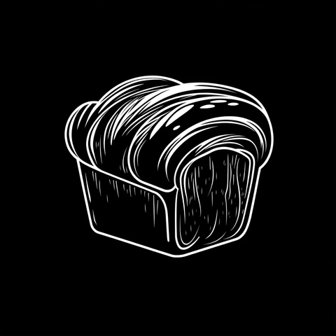 经典布里欧面包矢量图标