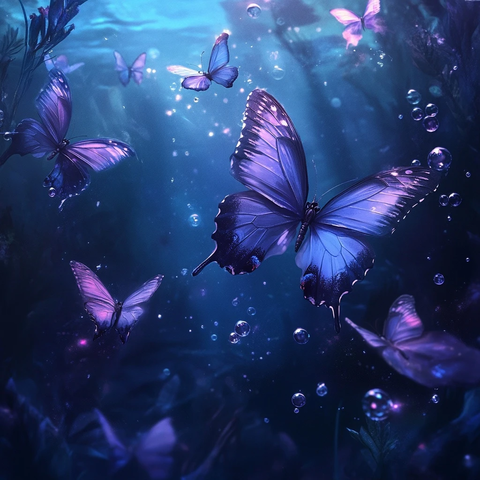 梦幻海洋紫蝶泡泡
