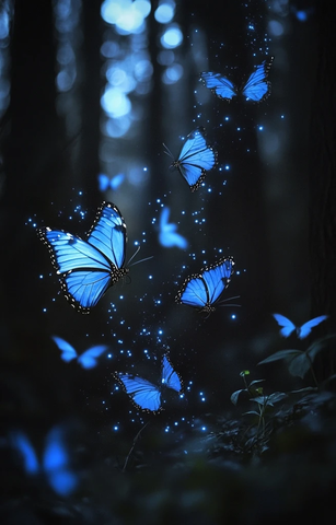 夜光蝴蝶森林细节