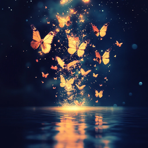 蝴蝶飞升化作光流