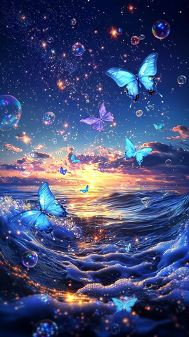 星光泡泡海浪蝴蝶