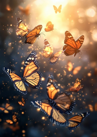 蝴蝶落肩象征蜕变与好运