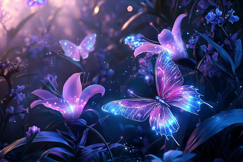 发光百合与闪烁蝴蝶