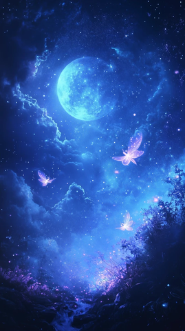 月光下飞舞的仙女撒光尘