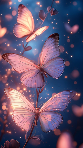 蝴蝶星空月光明亮