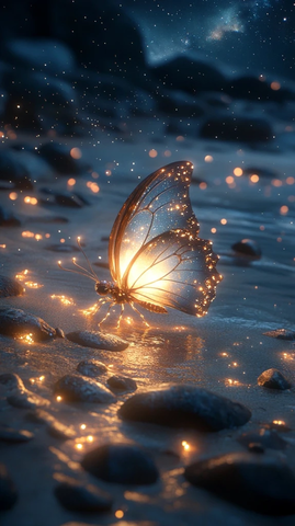 星光海滩荧光生物月牙形