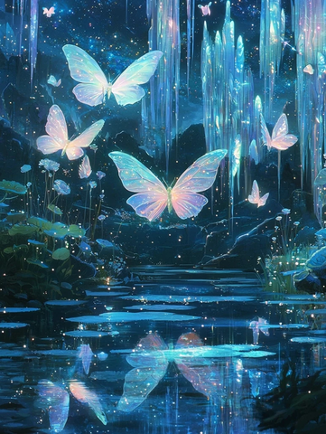 星云花园水晶岛屿镜湖星座