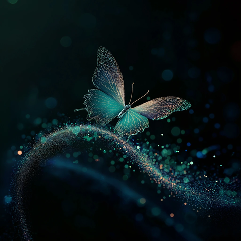 蝴蝶悬浮布朗运动轨迹