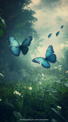 蝴蝶低语如受惊的风暴