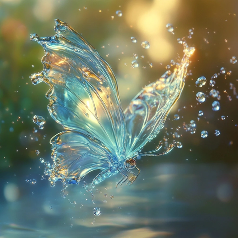 水翼蝴蝶飞舞光影