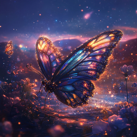 蝴蝶翅膀浮光花海
