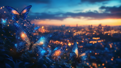 智能城市夜空物联网连接