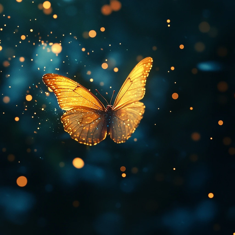 夜蝶飞舞梦幻背景
