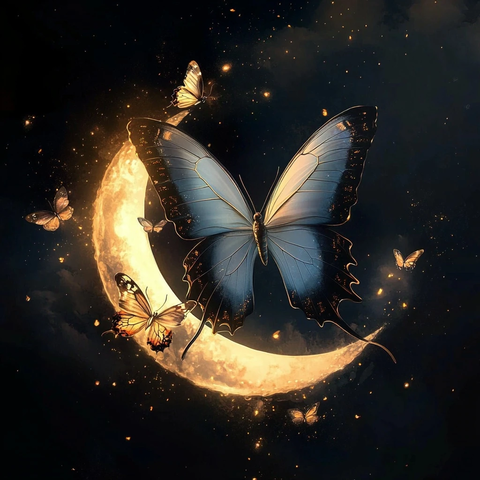 蝴蝶新月梦幻场景