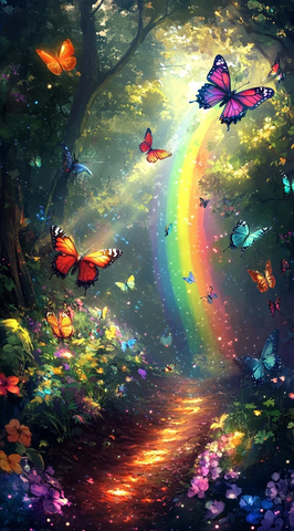 彩虹蝴蝶森林天堂路径