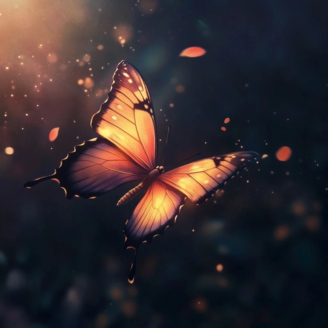 蝴蝶空中舞动插画