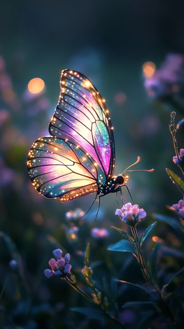 蝴蝶发光色彩魔法