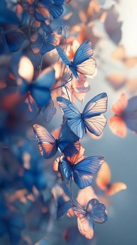 蝴蝶飞舞留白空间