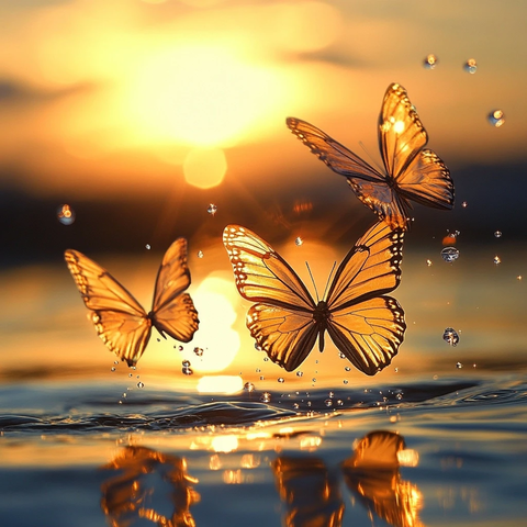 金色蝴蝶水泡闪耀