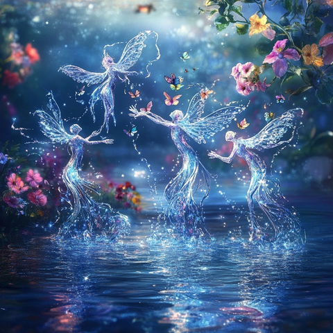 水翼人湖中舞动