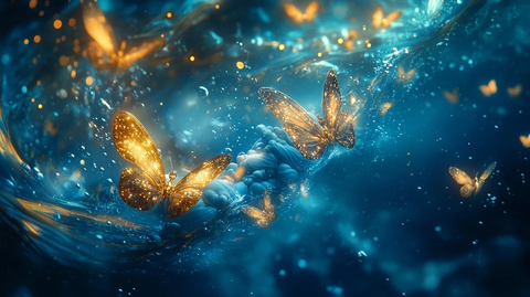 水底人蝶共眠金笼