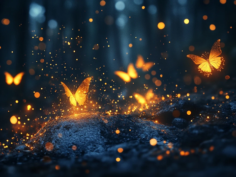 黑岩金蝶萤火虫夜光