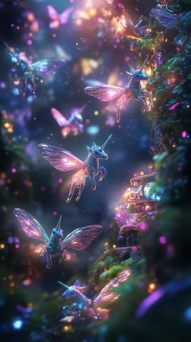 夜市晶灯飞翼独角兽