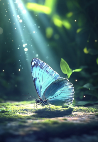 蝴蝶破茧重生与灵性之光