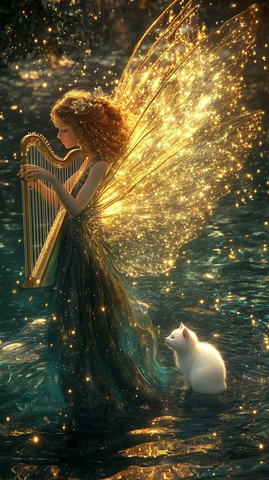 湖中仙女与星袍女孩