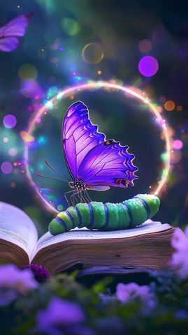 毛毛虫变蝴蝶环绕圣经