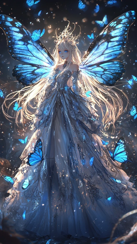 长发仙女蝴蝶翅膀魔法